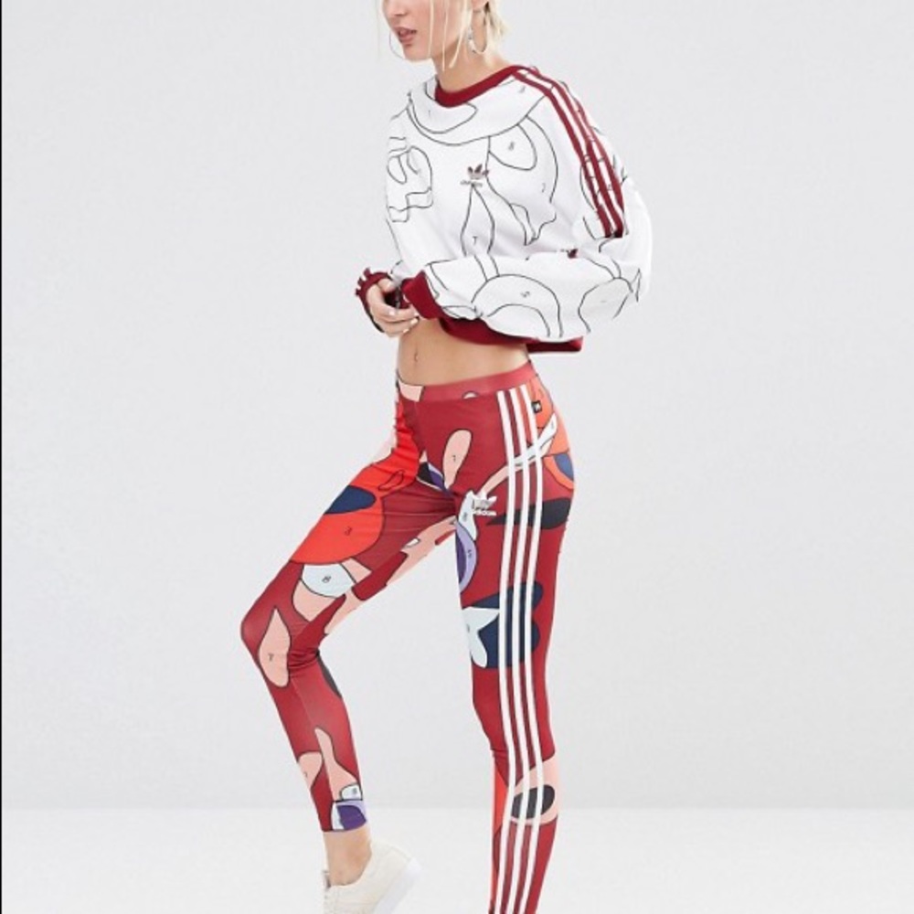 Rita Ora adidas cropped sweatshirt